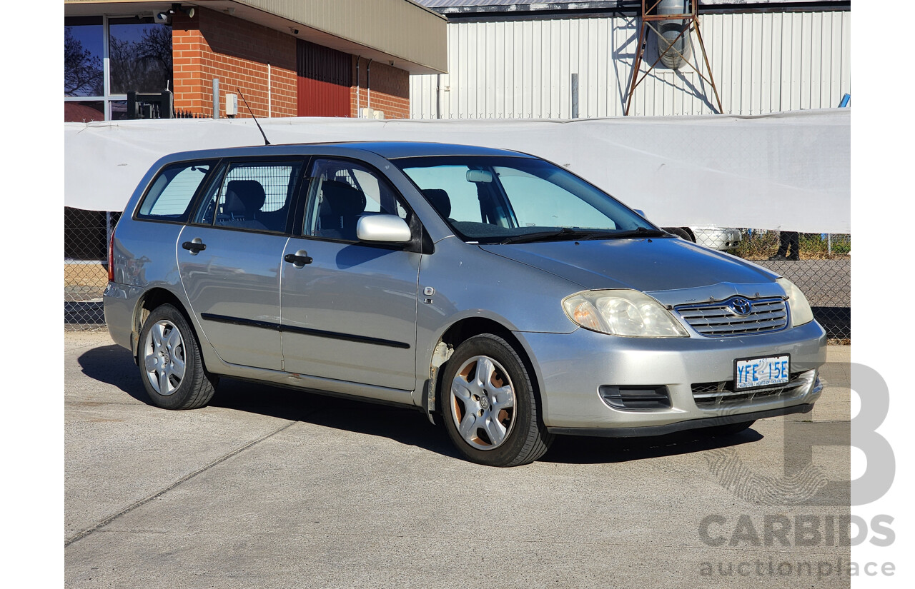 11/2004 Toyota Corolla ASCENT FWD ZZE122R 4D Wagon Silver 1.8L