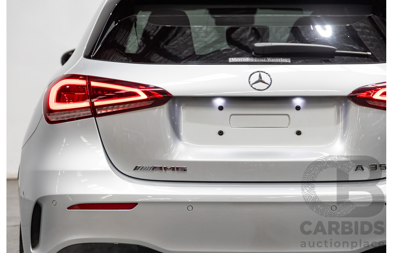 08/2019 Mercedes Benz A35 AMG 4Matic (AWD) W177 MY19 4d Hatch Iridium Silver Metallic Turbo 2.0L