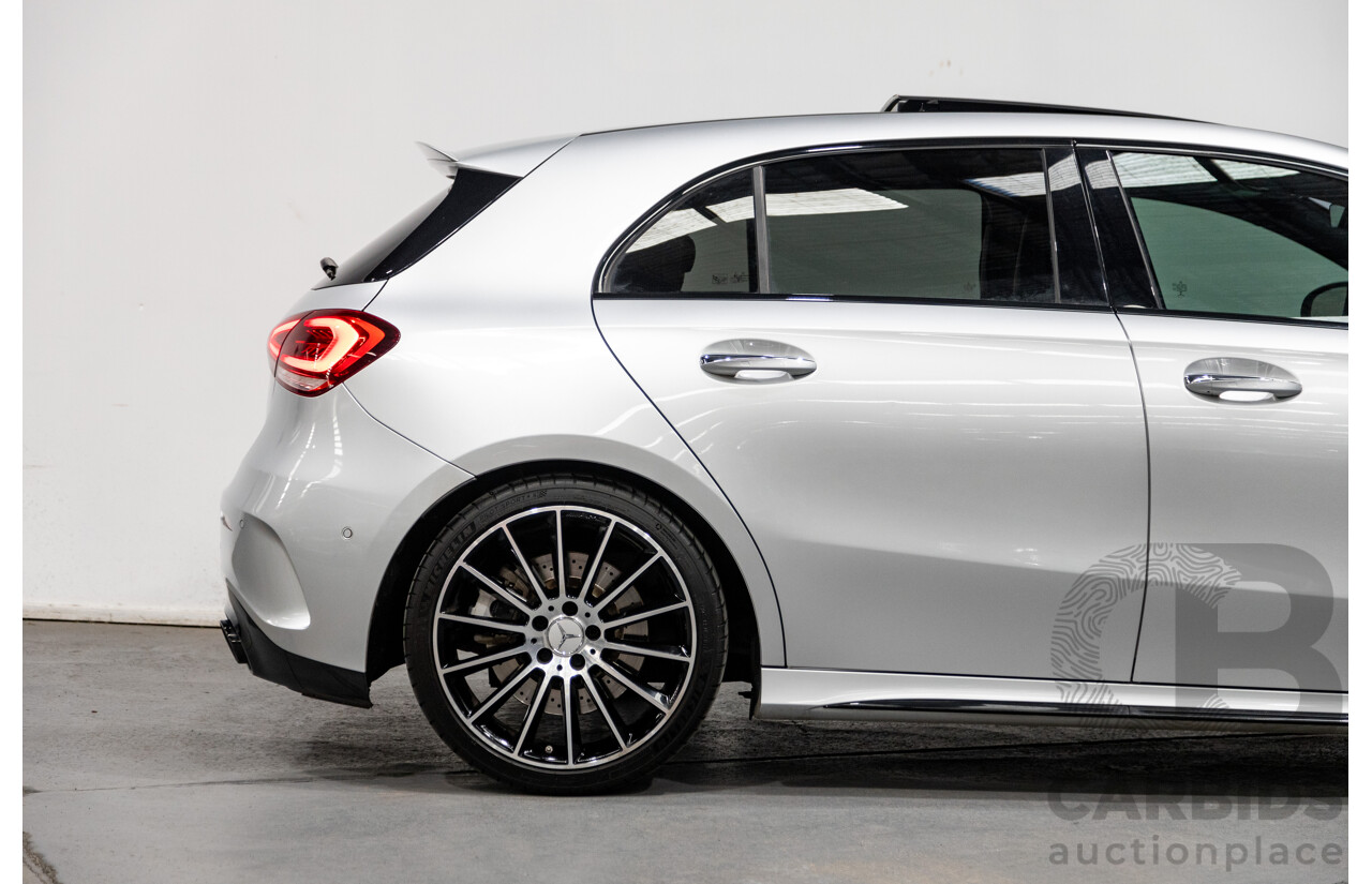 08/2019 Mercedes Benz A35 AMG 4Matic (AWD) W177 MY19 4d Hatch Iridium Silver Metallic Turbo 2.0L