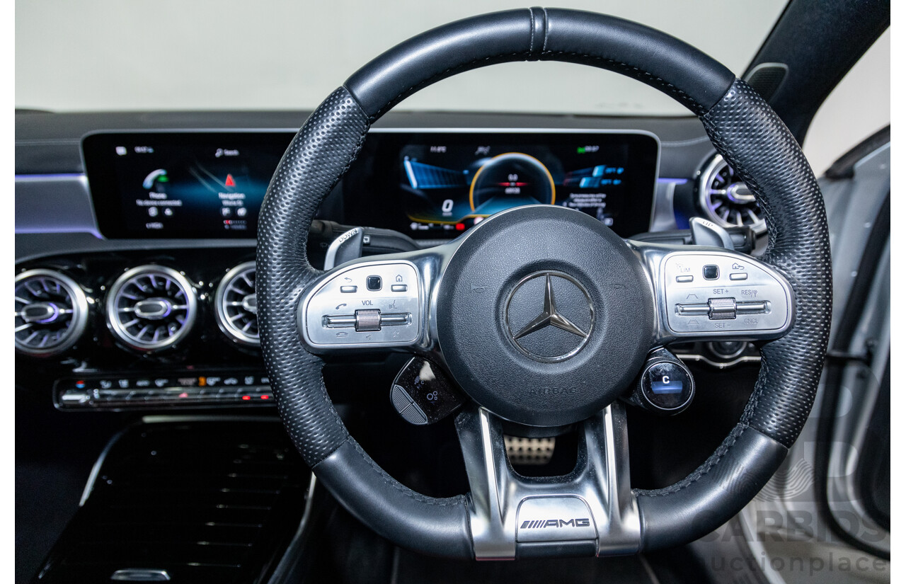 08/2019 Mercedes Benz A35 AMG 4Matic (AWD) W177 MY19 4d Hatch Iridium Silver Metallic Turbo 2.0L