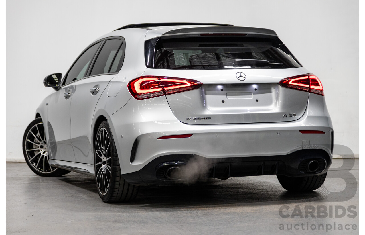 08/2019 Mercedes Benz A35 AMG 4Matic (AWD) W177 MY19 4d Hatch Iridium Silver Metallic Turbo 2.0L