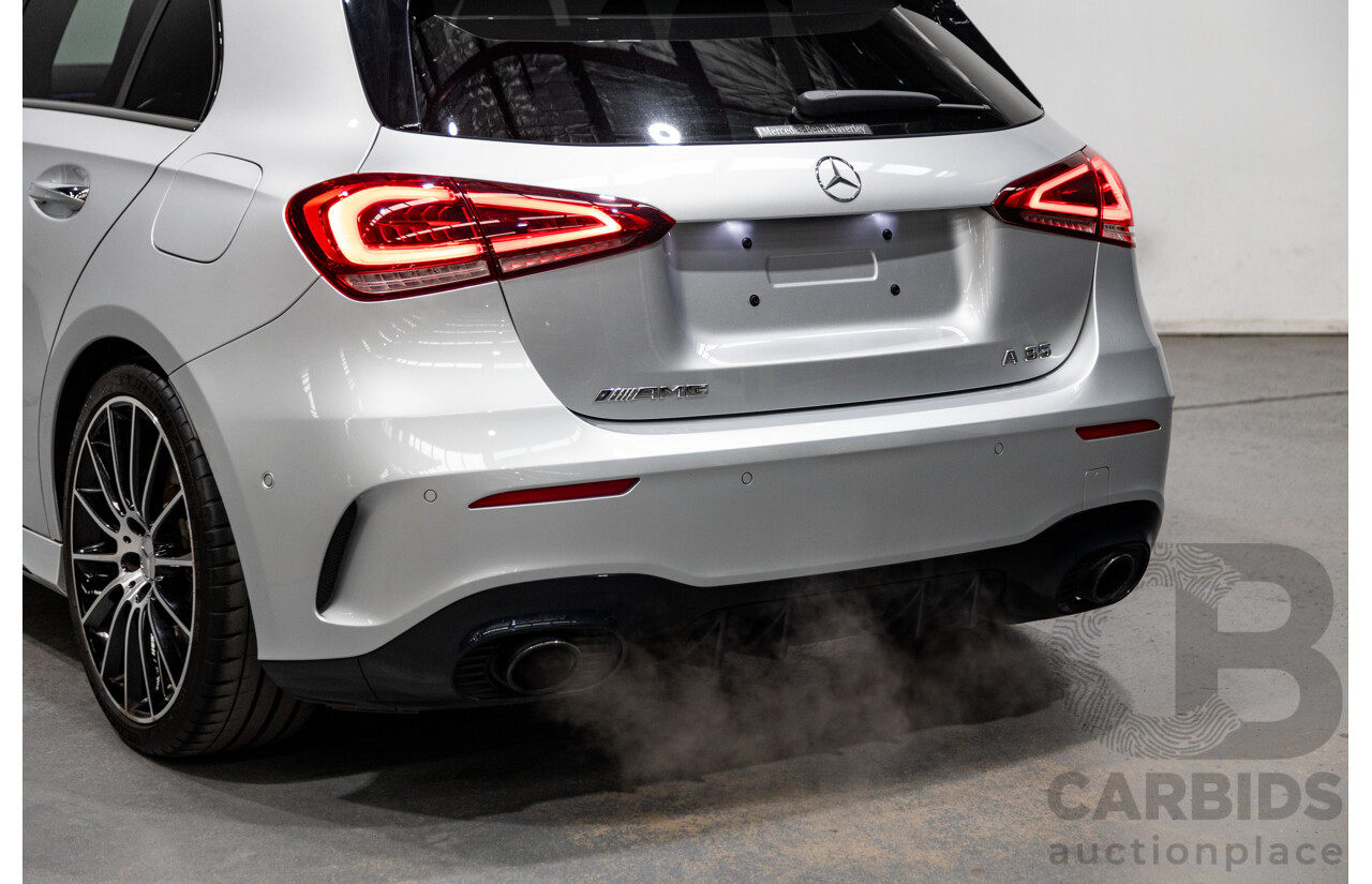 08/2019 Mercedes Benz A35 AMG 4Matic (AWD) W177 MY19 4d Hatch Iridium Silver Metallic Turbo 2.0L