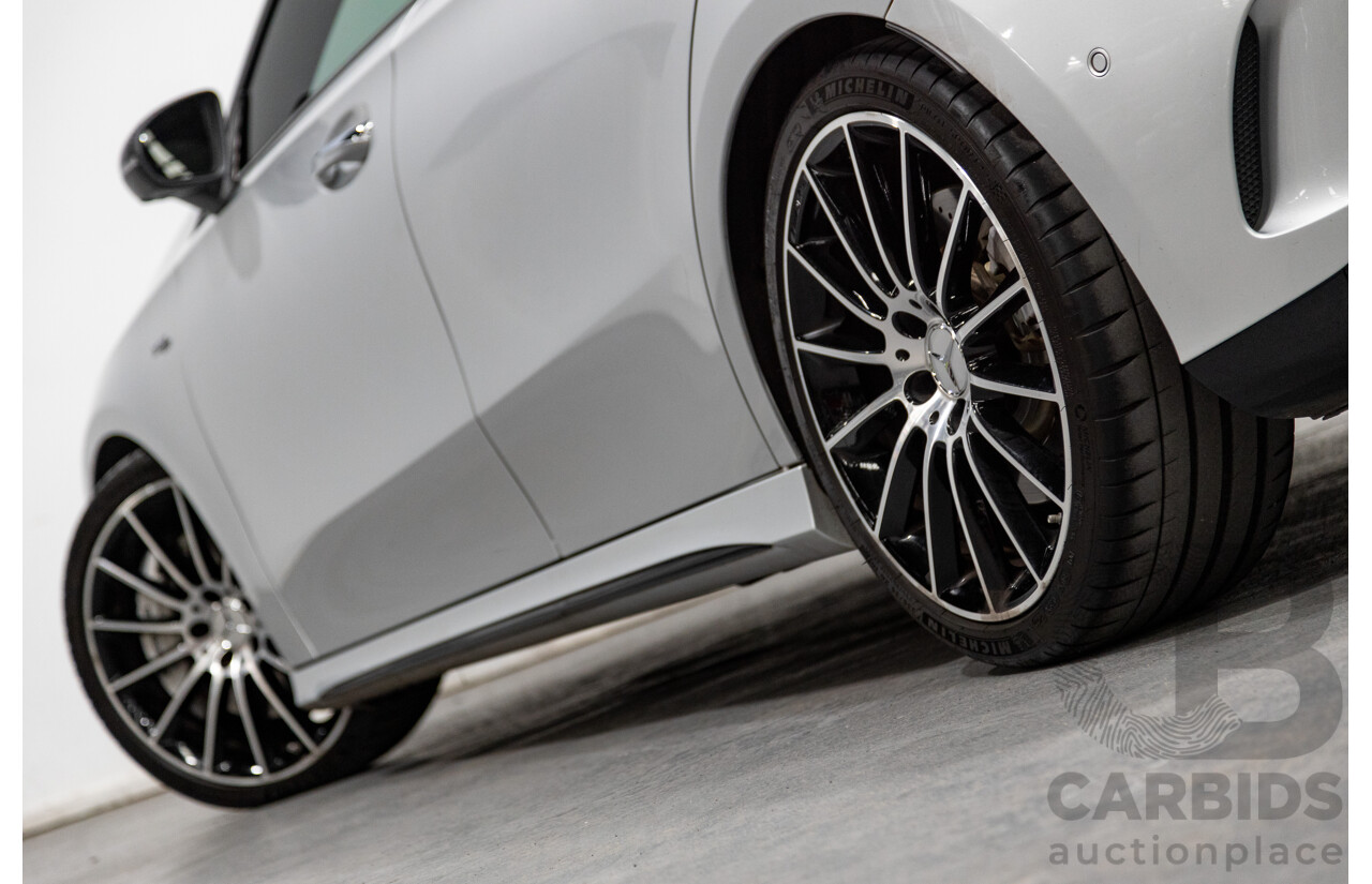 08/2019 Mercedes Benz A35 AMG 4Matic (AWD) W177 MY19 4d Hatch Iridium Silver Metallic Turbo 2.0L