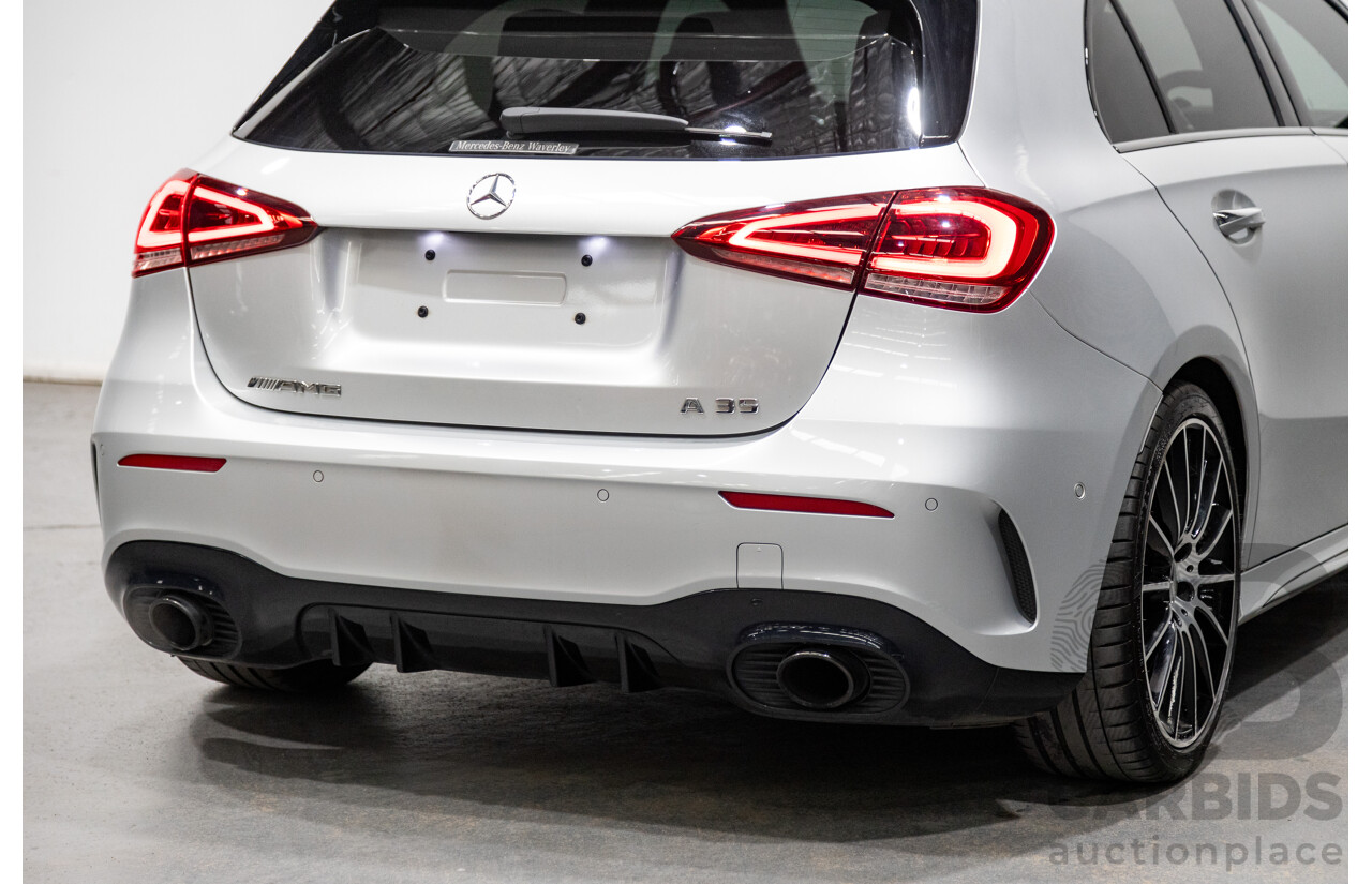 08/2019 Mercedes Benz A35 AMG 4Matic (AWD) W177 MY19 4d Hatch Iridium Silver Metallic Turbo 2.0L