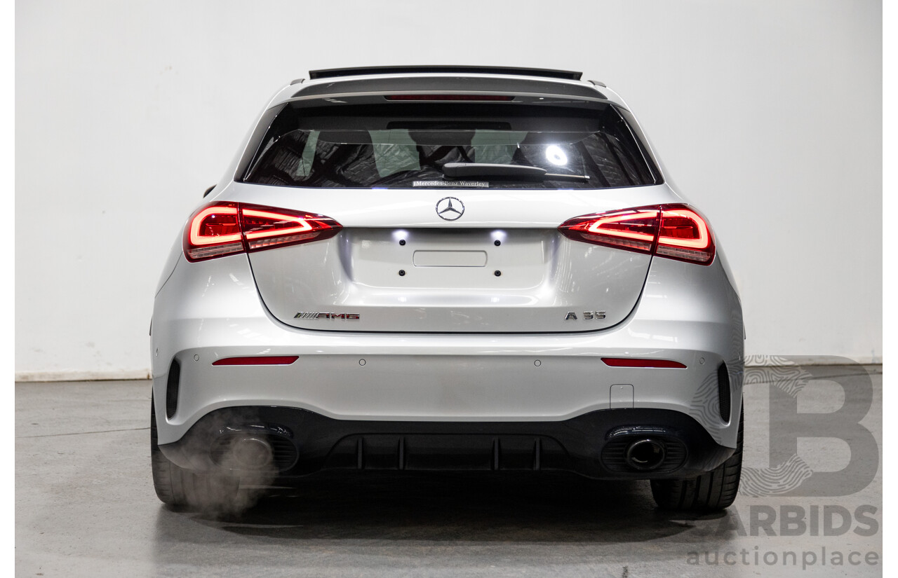 08/2019 Mercedes Benz A35 AMG 4Matic (AWD) W177 MY19 4d Hatch Iridium Silver Metallic Turbo 2.0L