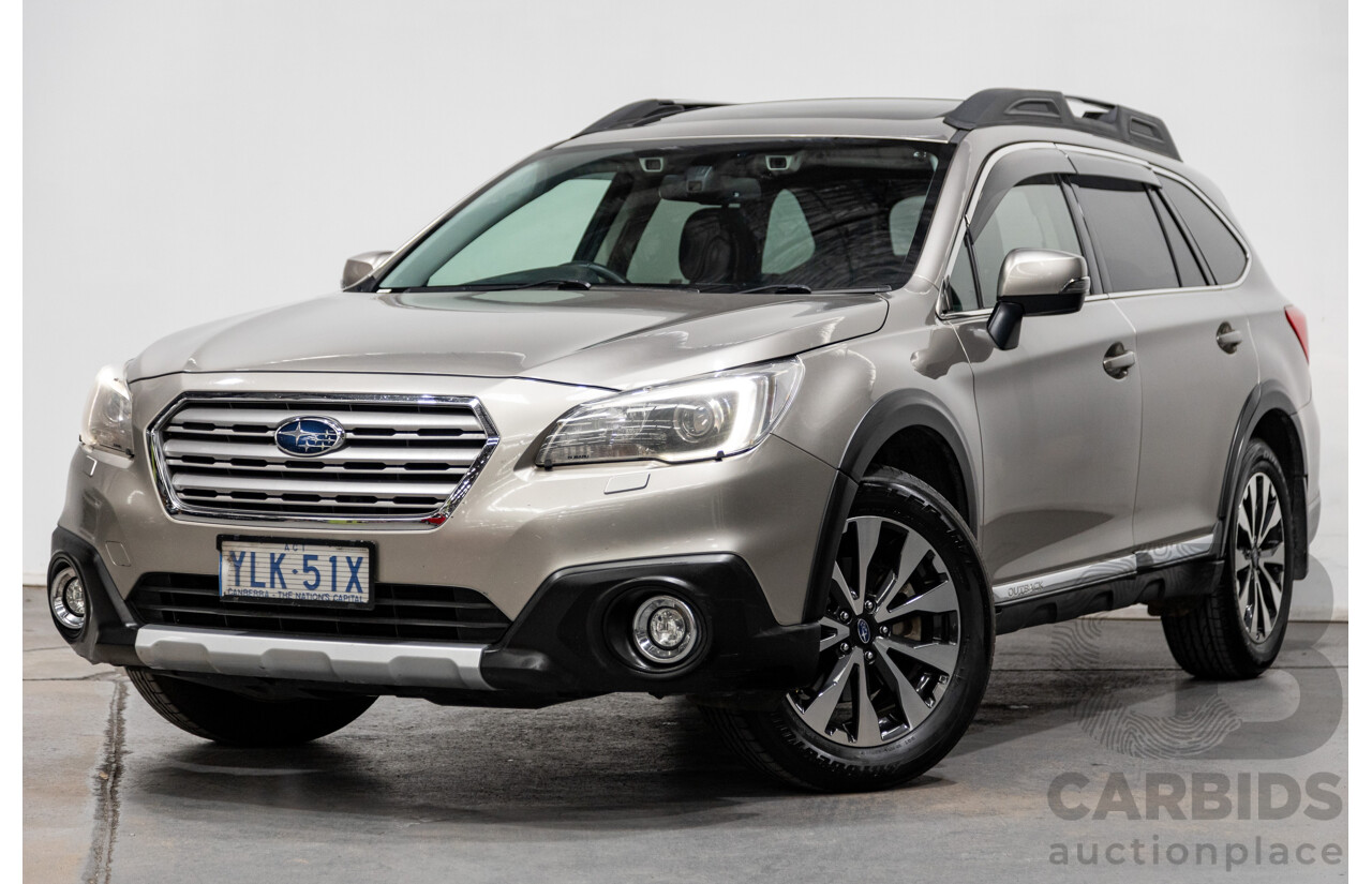 6/2016 Subaru Outback 3.6R (AWD) 5GEN B6A MY16 4d Wagon Tungsten Metallic 3.6L