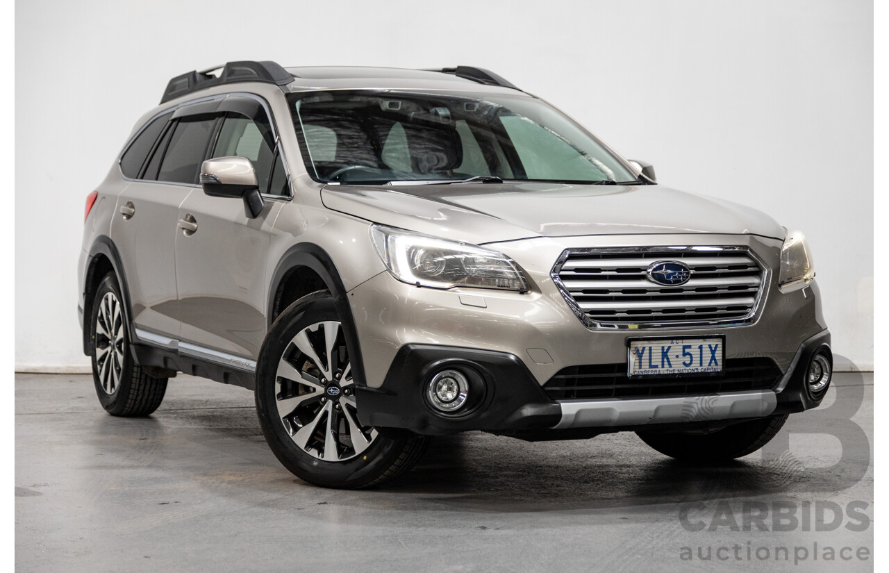 6/2016 Subaru Outback 3.6R (AWD) 5GEN B6A MY16 4d Wagon Tungsten Metallic 3.6L