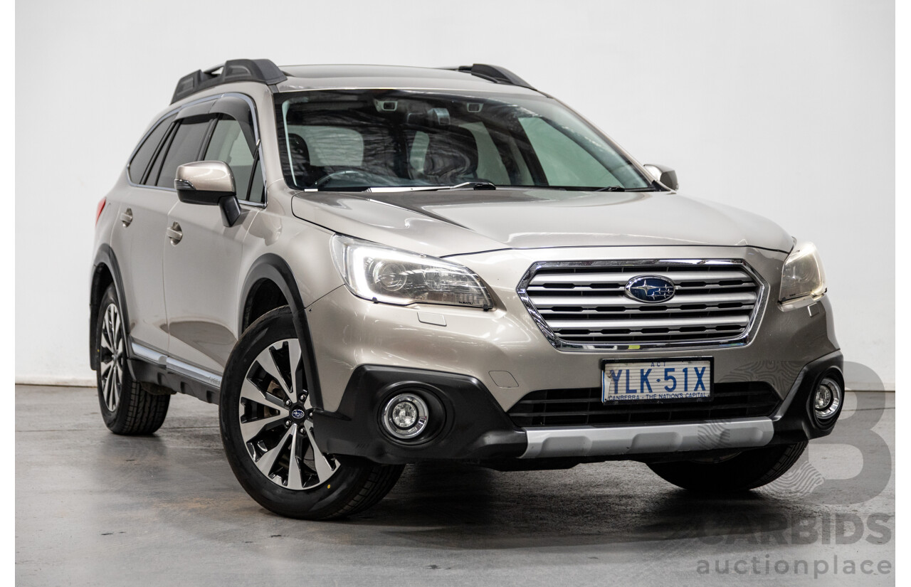 6/2016 Subaru Outback 3.6R (AWD) 5GEN B6A MY16 4d Wagon Tungsten Metallic 3.6L