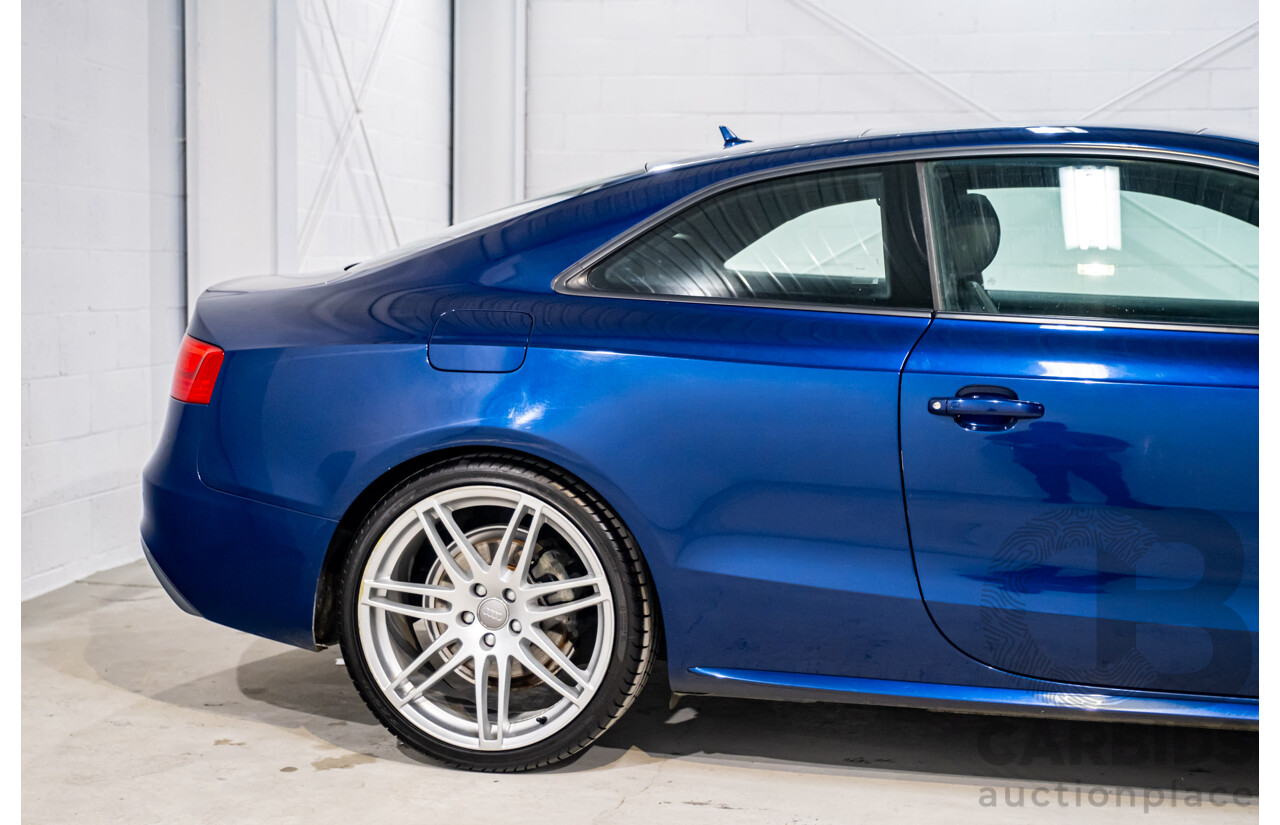 7/2012 Audi A5 2.0 TFSI Quattro S-Line Package (AWD) 8T MY12 Upgrade 2d Coupe Scuba Blue Metallic Turbo 2.0L