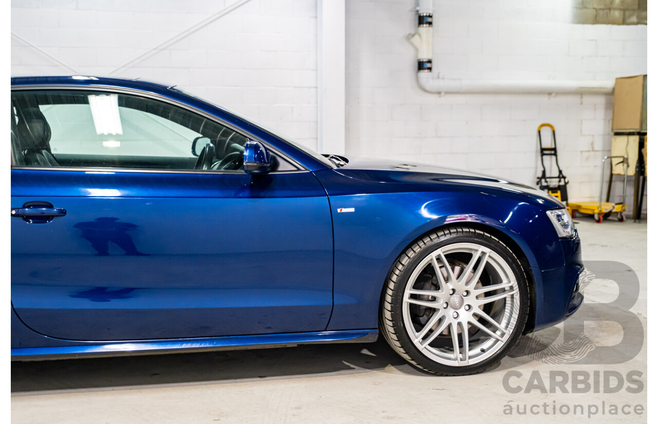 7/2012 Audi A5 2.0 TFSI Quattro S-Line Package (AWD) 8T MY12 Upgrade 2d Coupe Scuba Blue Metallic Turbo 2.0L