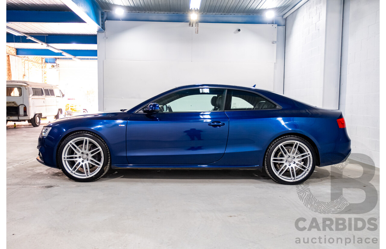 7/2012 Audi A5 2.0 TFSI Quattro S-Line Package (AWD) 8T MY12 Upgrade 2d Coupe Scuba Blue Metallic Turbo 2.0L