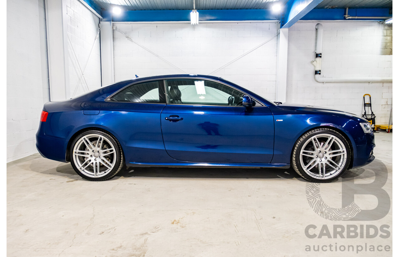 7/2012 Audi A5 2.0 TFSI Quattro S-Line Package (AWD) 8T MY12 Upgrade 2d Coupe Scuba Blue Metallic Turbo 2.0L