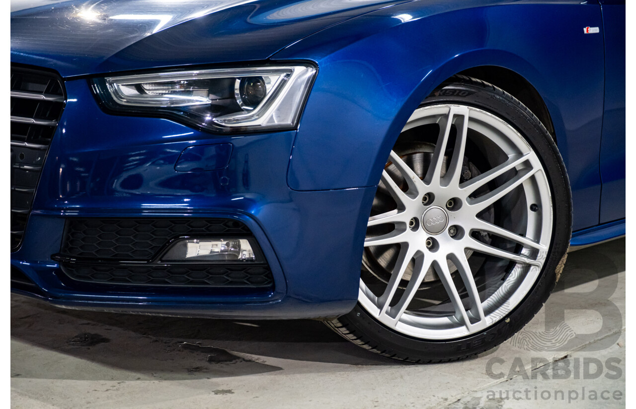 7/2012 Audi A5 2.0 TFSI Quattro S-Line Package (AWD) 8T MY12 Upgrade 2d Coupe Scuba Blue Metallic Turbo 2.0L