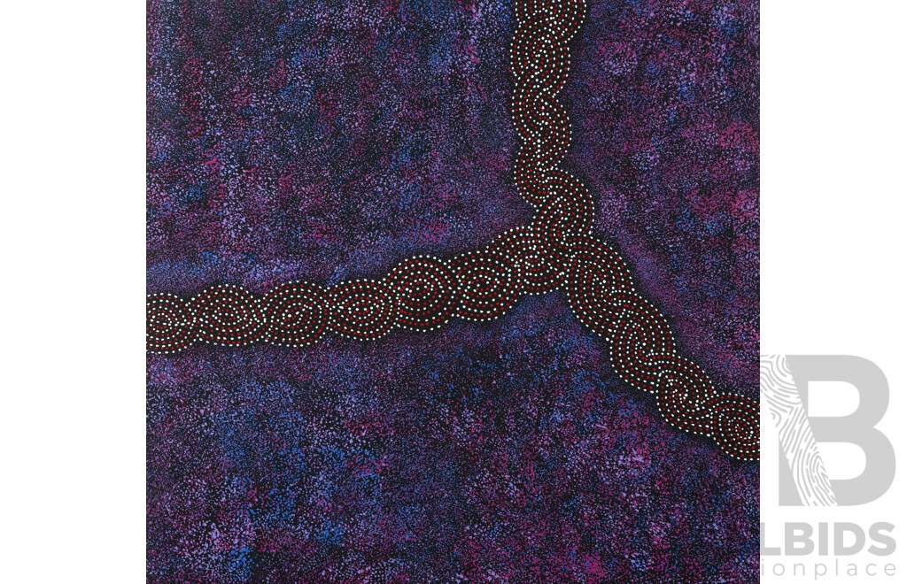 Roseanne Morton Petyarre, (Australian Indigenous, Born 1984-), Bush Plum, Acrylic on Canvas