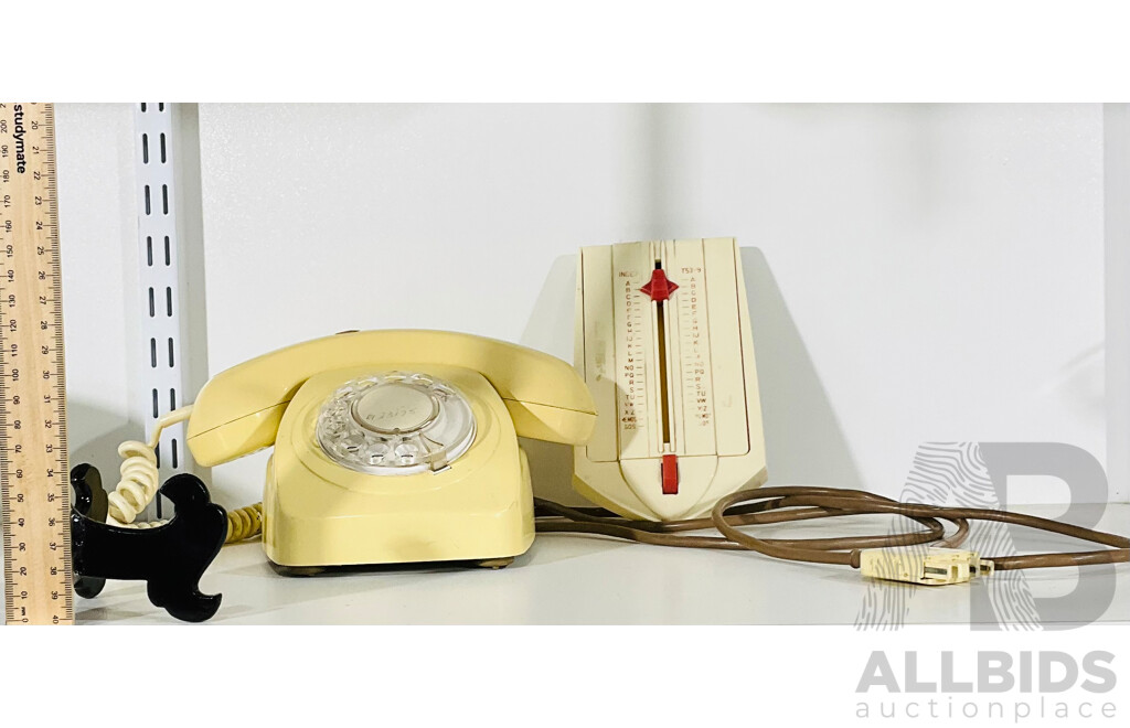 Retro Plastic Rotary Phone and Telindex