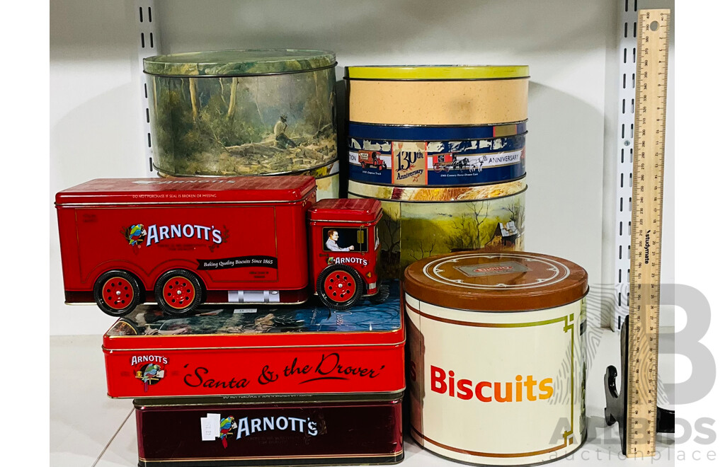 Collection of Vintage Arnott’s Biscuit Tins