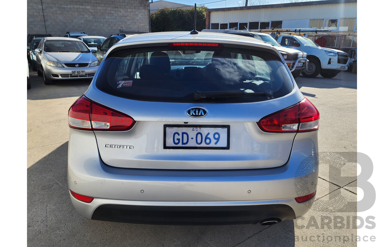 05/2015 Kia Cerato S PREMIUM FWD YD MY15 5D Hatchback Silver 1.8L