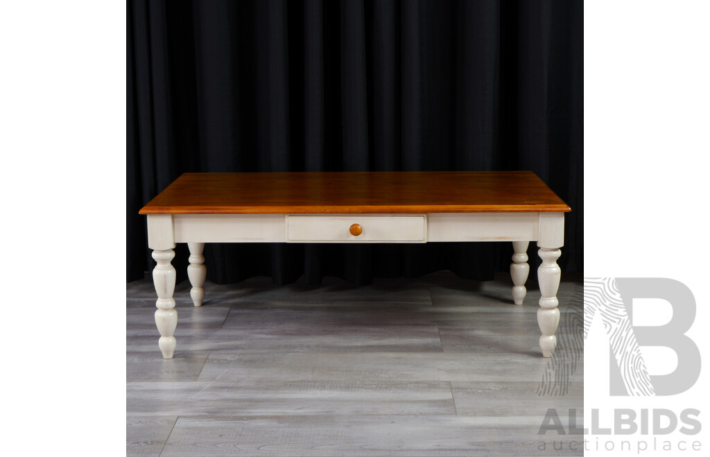 Timber Coffee Table with Single Drawer