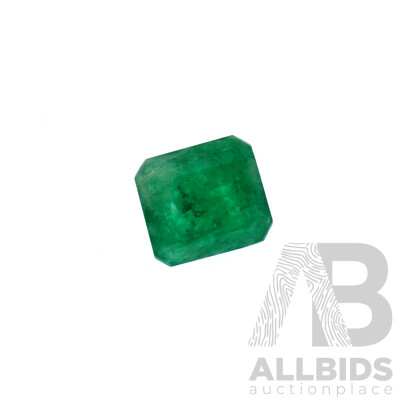 Columbian Emerald 1.50ct, Natural Emerald Cut Gemstone, 7.05mm X 6.4mm X 4mm