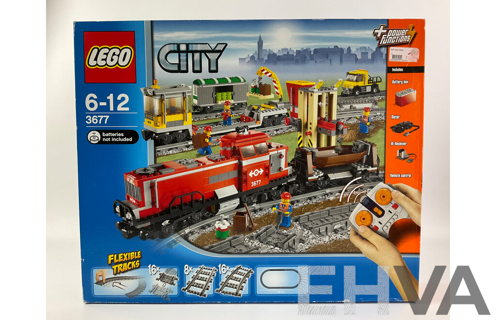 Lego City Red Cargo Train 3677 in Sealed Box
