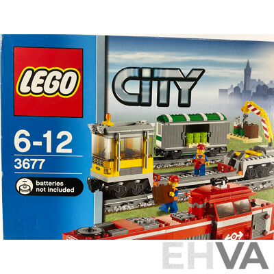 Lego City Red Cargo Train 3677 in Sealed Box