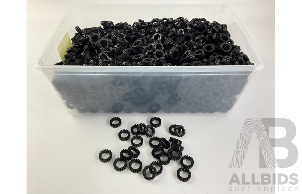 Bulk Lot of Lego Rubber Tires - Approximately 3 Kilograms