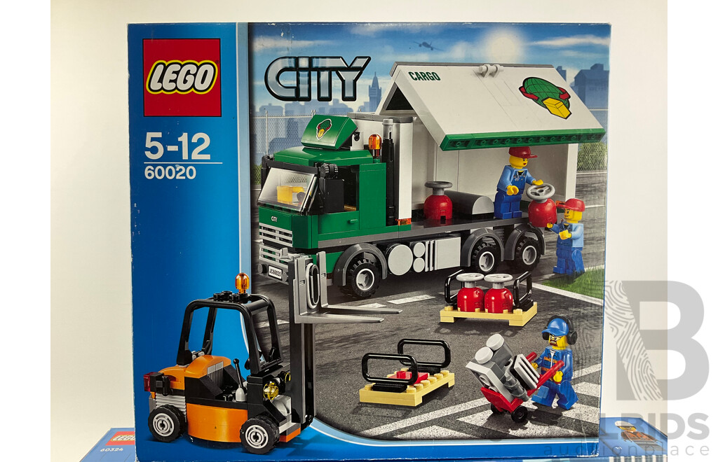 Lego City Truck and Fork Lift 60020 and Mobile Crane 60324