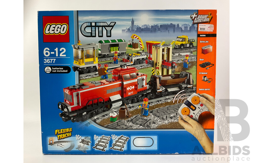 Lego City Red Cargo Train 3677 in Sealed Box