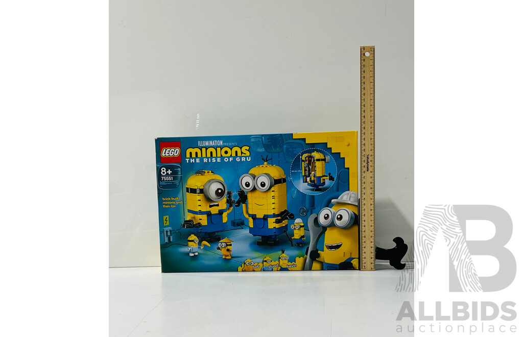 LEGO Minions Rise of Grue Brick Built Minions and Their Lair 75551 in Original Packaging