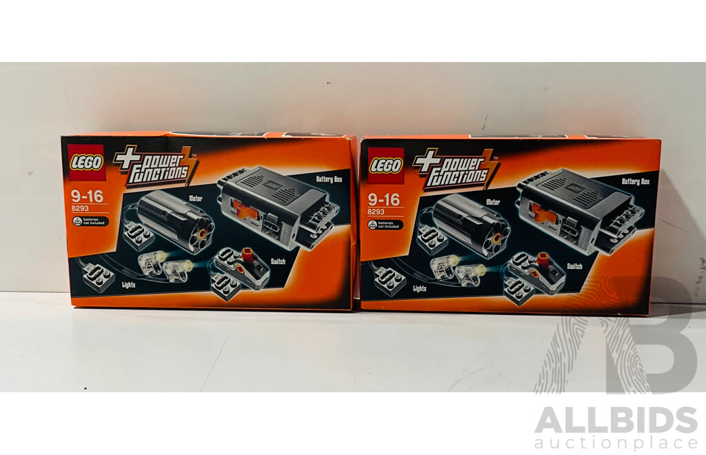 Pair of LEGO Technic Power Function Motor Sets 8293 in Original Packaging