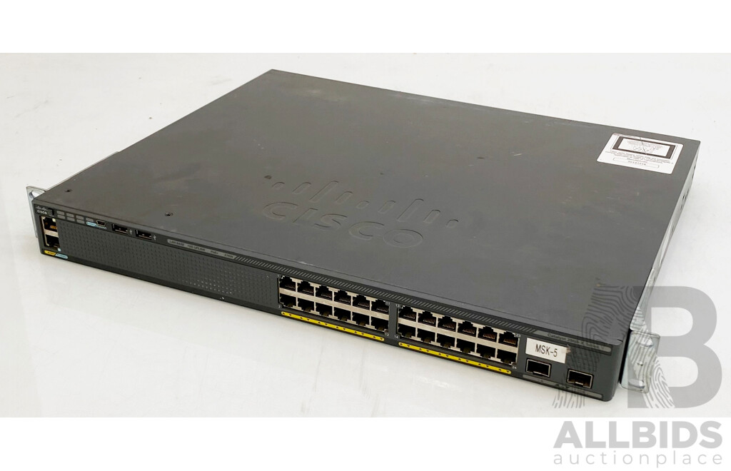 Cisco (WS-C2960X-24PD-L) Catalyst 2960-X Series 24-Port Gigabit PoE+ Switch