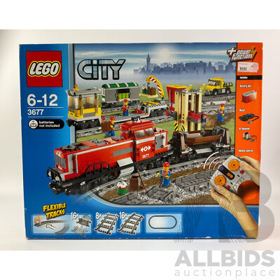 Lego City Red Cargo Train 3677 in Sealed Box