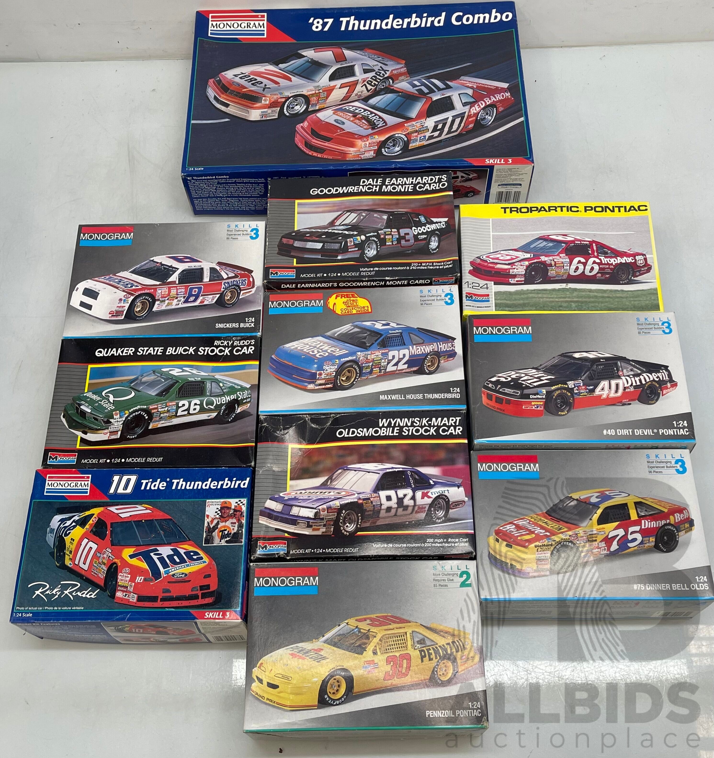 Monogram NASCAR Plastic Model Kits Lot 1554297 EHVA