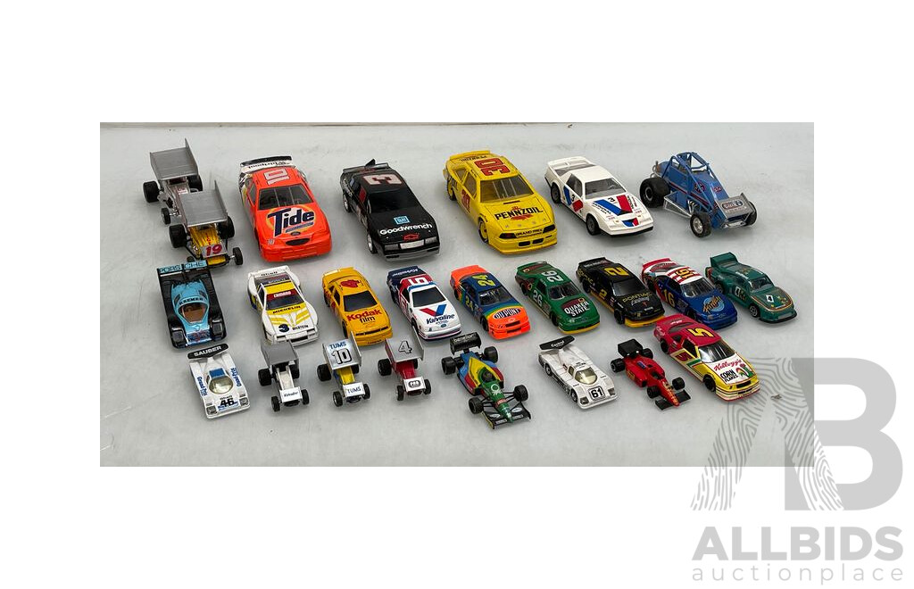 Assorted Diecast Model Racing Cars