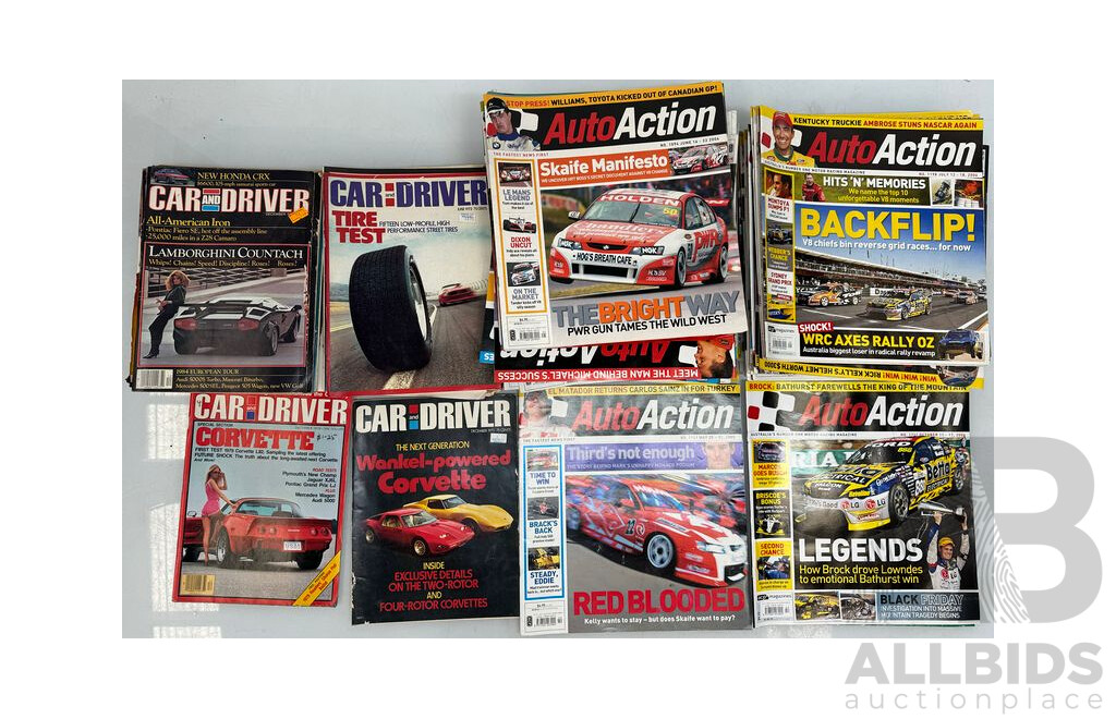 AutoAction & Car and Driver Magazines - Lot of 203