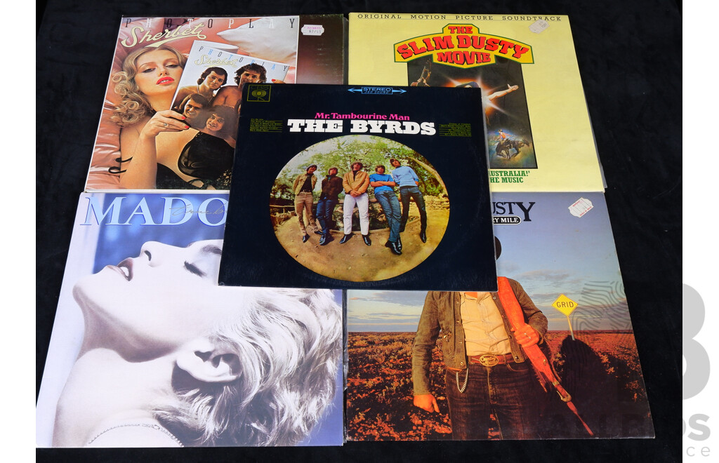 Collection Ten Vinyl LP Records Including Madonna, Movie Soundtracks and More