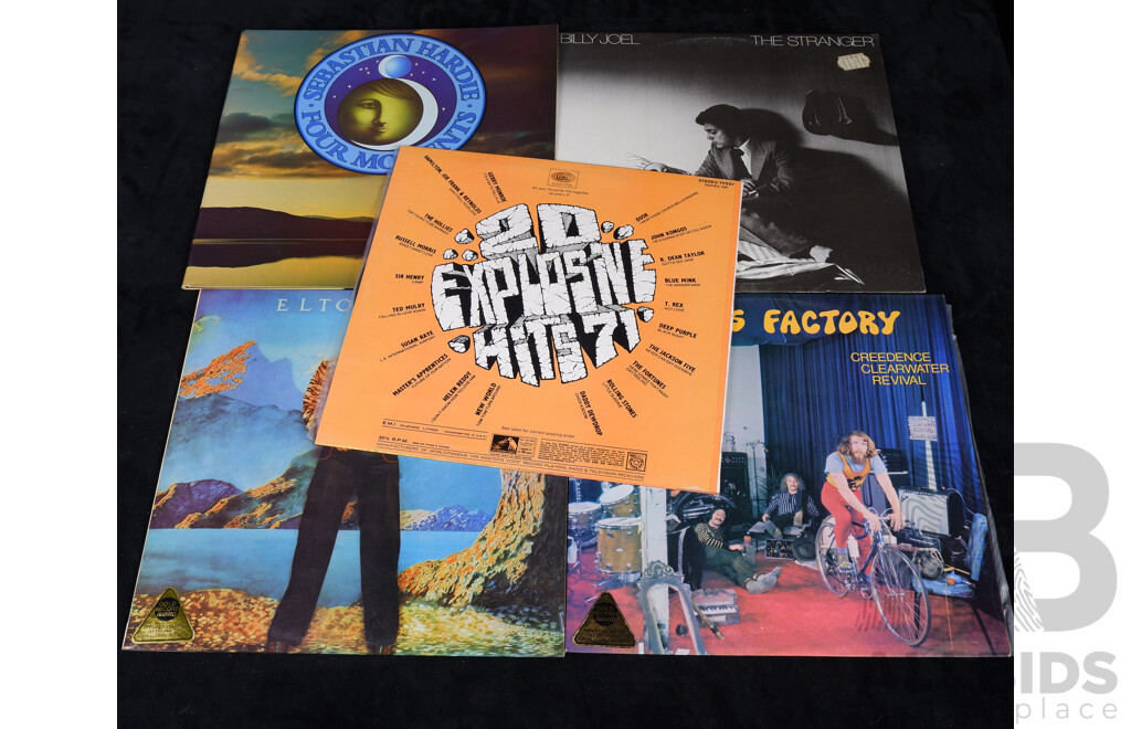 Collection Ten Vinyl LP Records Including Elton John, Bread, Creedence, Billy Joel and More