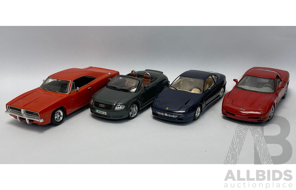 Assorted  Diecast  Model Cars - Lot of 4 -1/24 Scale