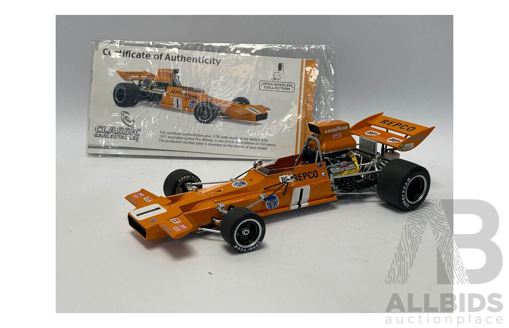 Classic Carlectable 1971 Australian Grand Prix Matich A50 - 1/18 Scale