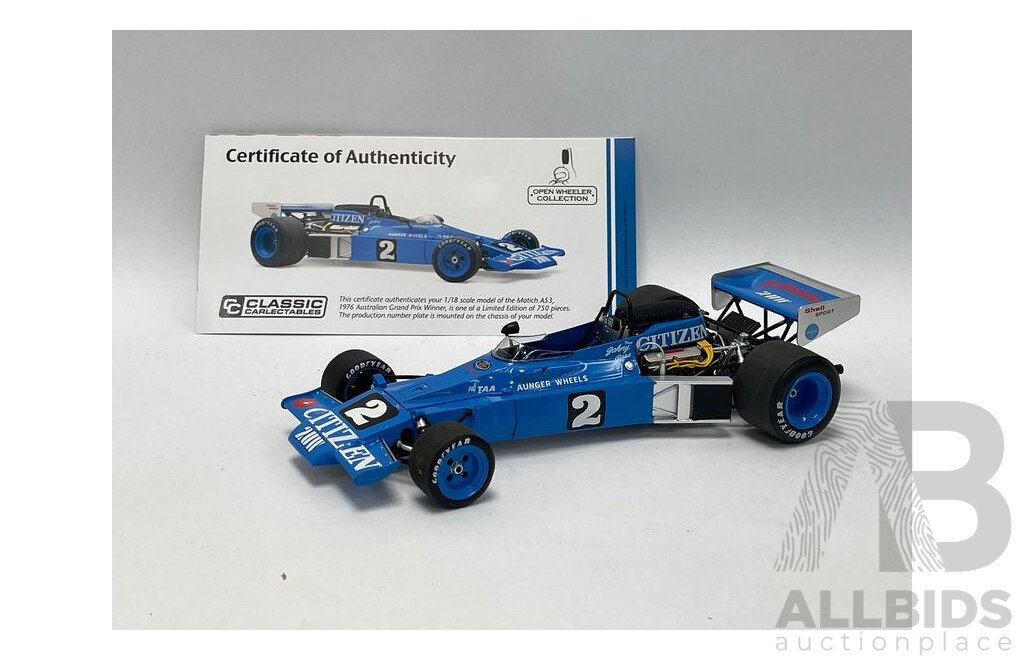 Classic Carlectable 1976 Australian Grand Prix Matich A53 - 1/18 Scale