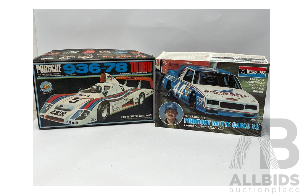 Racing Car Plastic Model Kits - Lot of 2