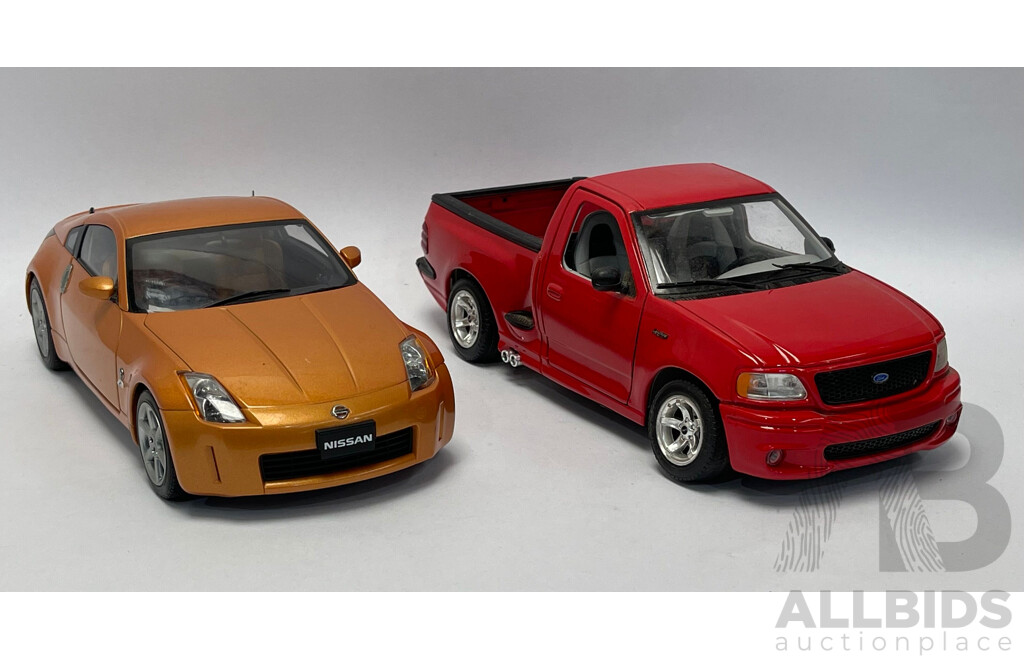 Auto Art Nissan 350Z and Burago Ford F150 - 1/18 Scale