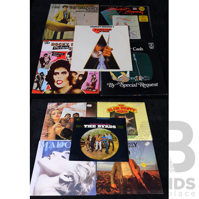 Collection Ten Vinyl LP Records Including Madonna, Movie Soundtracks and More