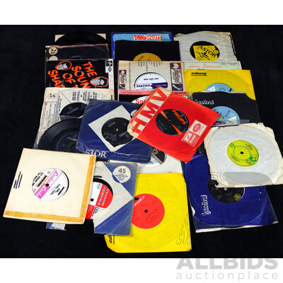 Collection Approx 22 Vintage Vinyl Seven Inch Single Records Including Modern Motor Tests the New Holdens 1971 Floppy, Dire Straits, the Shadows and More