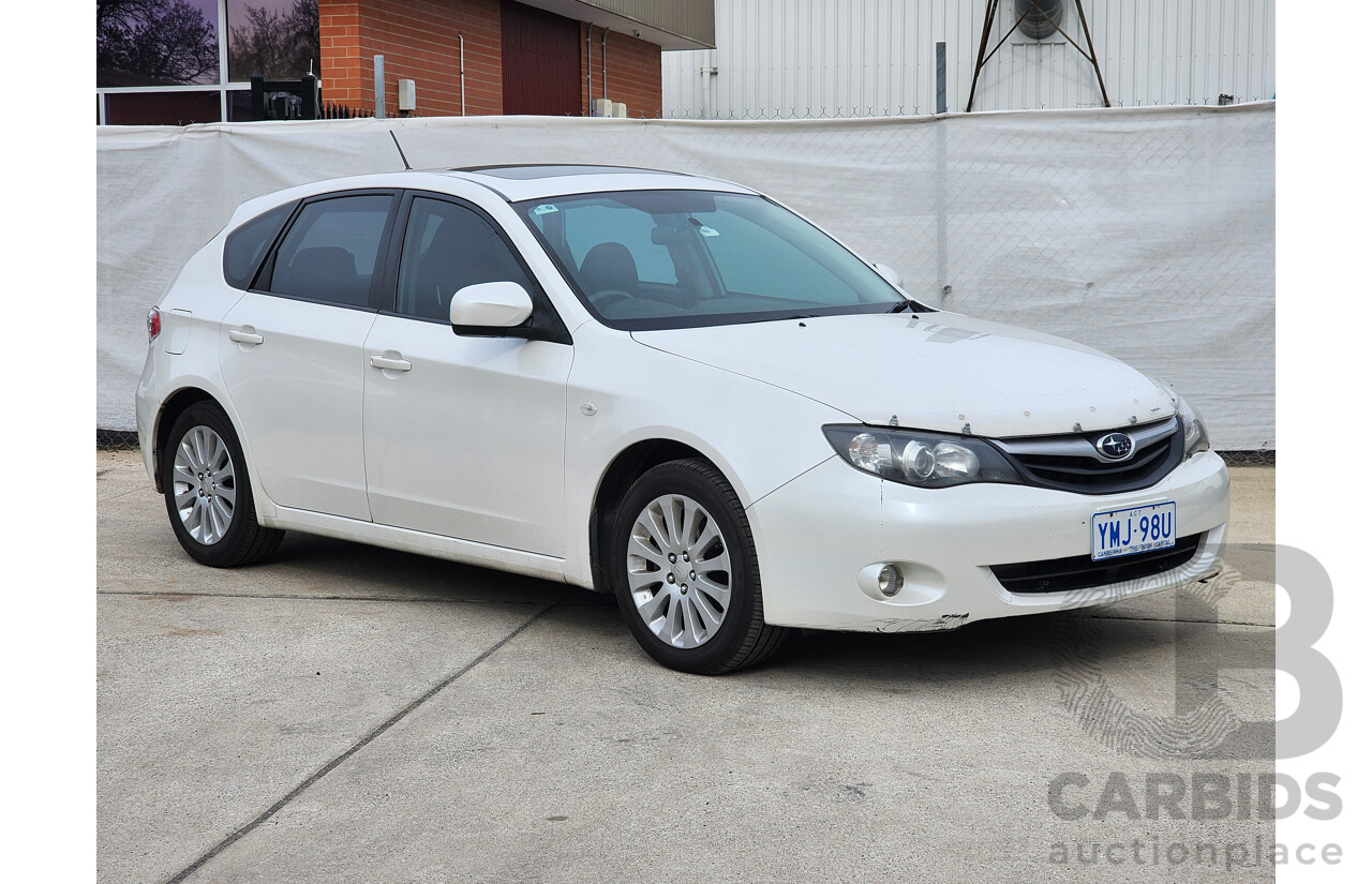 10/2009 Subaru Impreza RX (AWD) AWD MY09 5D Hatchback White 2.0L