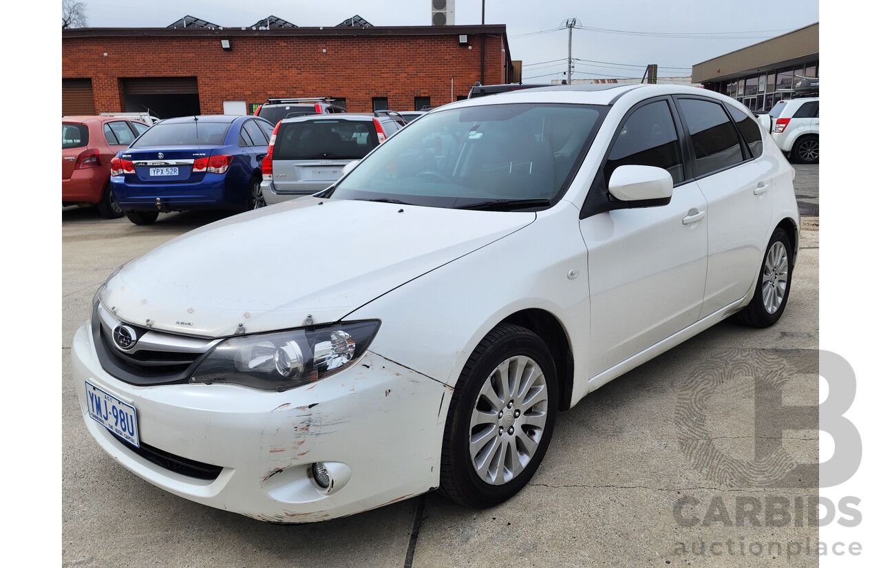 10/2009 Subaru Impreza RX (AWD) AWD MY09 5D Hatchback White 2.0L