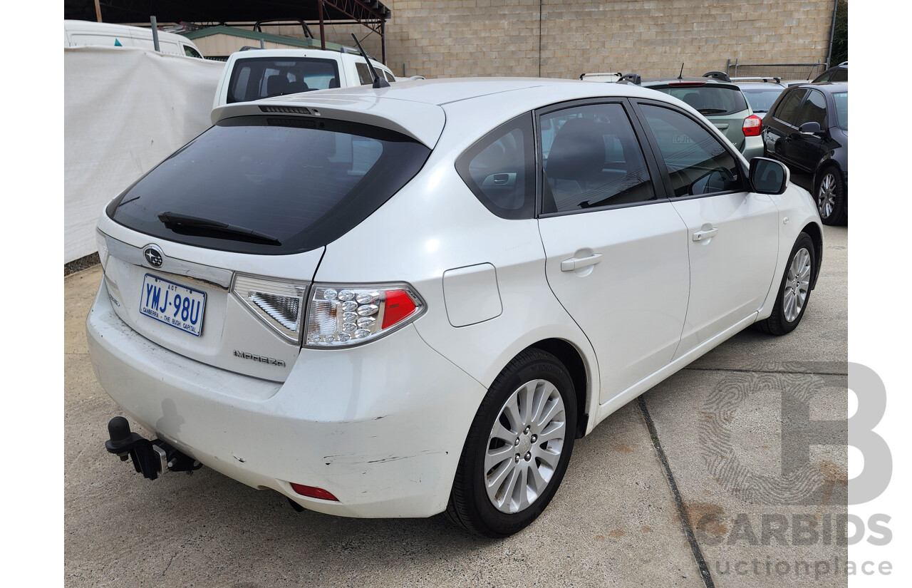 10/2009 Subaru Impreza RX (AWD) AWD MY09 5D Hatchback White 2.0L