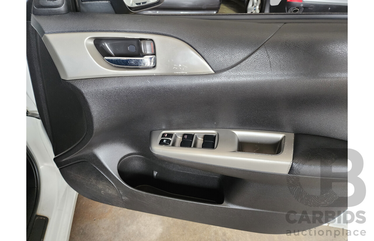 10/2009 Subaru Impreza RX (AWD) AWD MY09 5D Hatchback White 2.0L