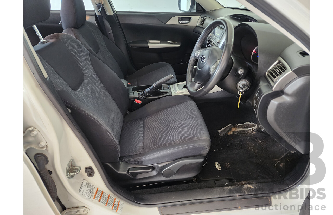 10/2009 Subaru Impreza RX (AWD) AWD MY09 5D Hatchback White 2.0L