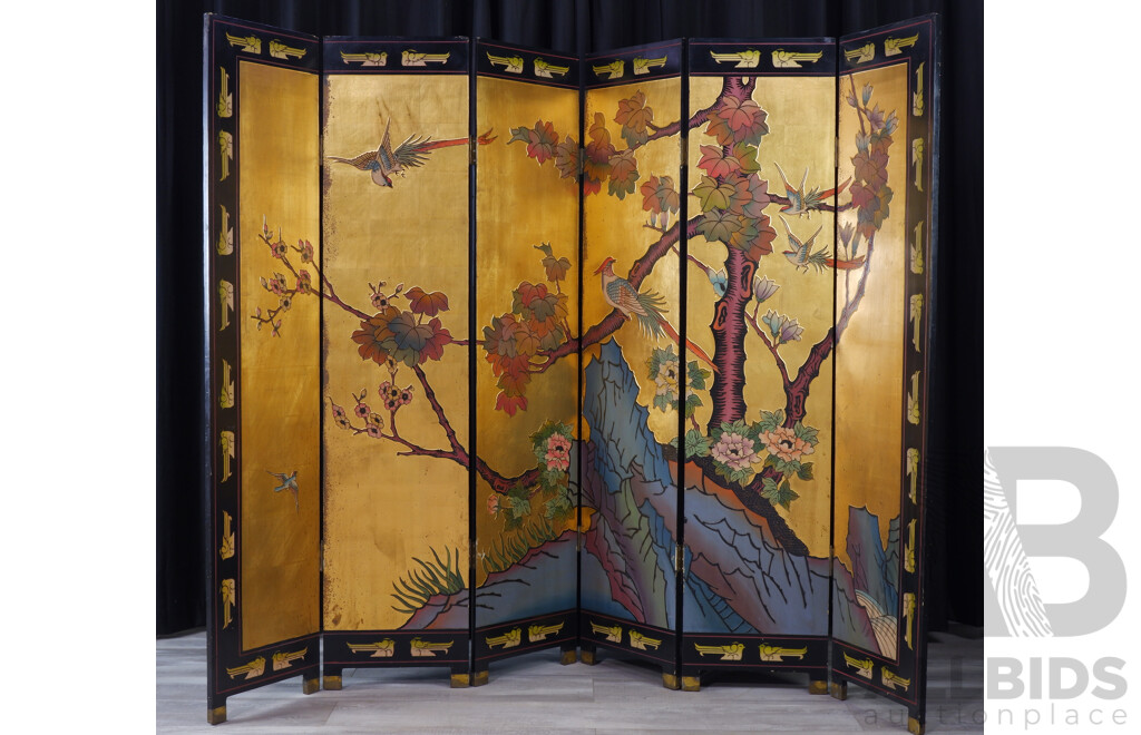 Chinese Six Panel Dressing Screen